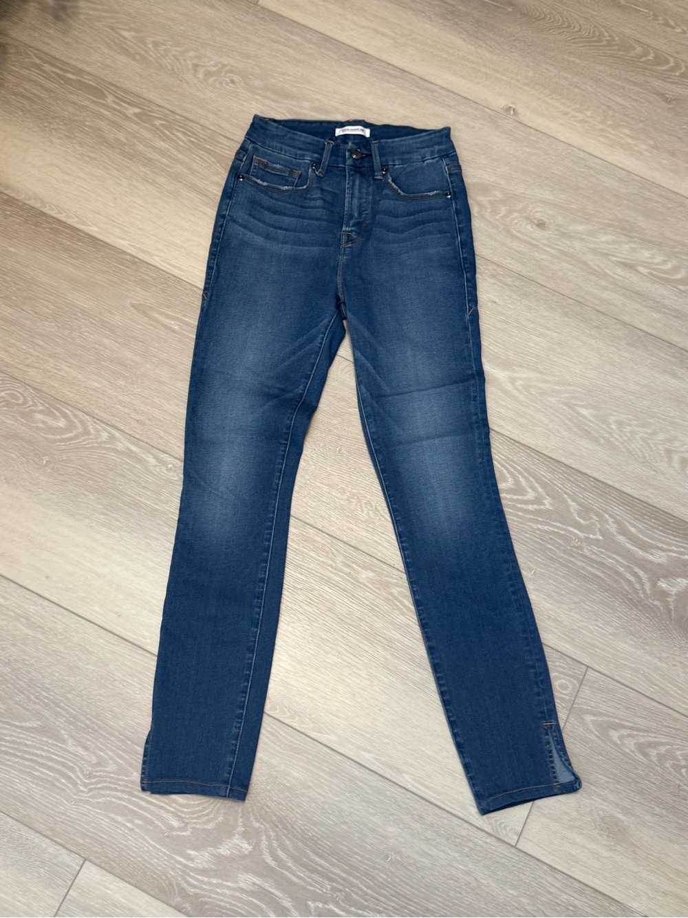Good American Dark Blue Women's High-Rise Skinny Jeans